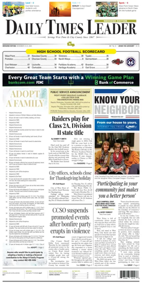 Cover of Daily Times Leader