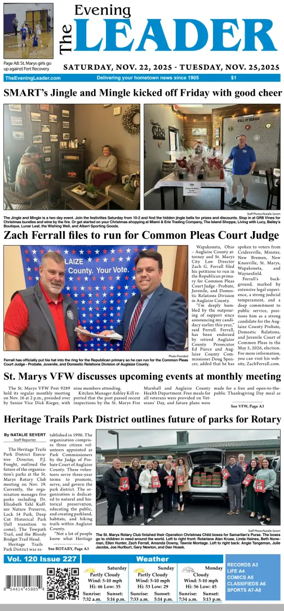 Cover of The Evening Leader