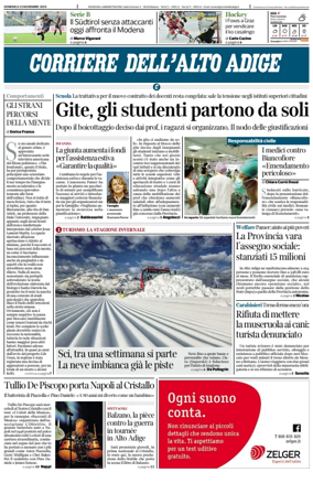 Cover of Corriere dell'Alto Adige