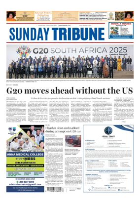 Cover of Sunday Tribune