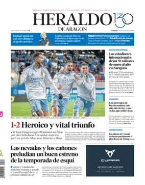 Cover of Heraldo de Aragón