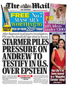 Cover of The Mail on Sunday