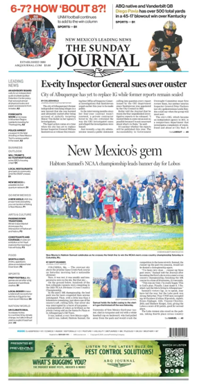 Cover of Albuquerque Journal