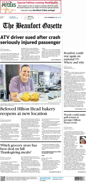 Cover of Beaufort Gazette (Sunday)