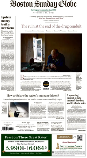 Cover of Boston Sunday Globe
