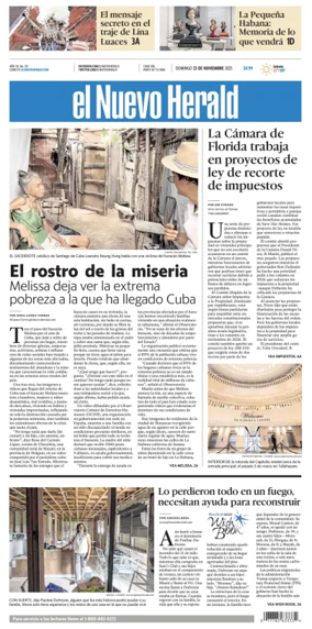 Cover of El Nuevo Herald (Sunday)