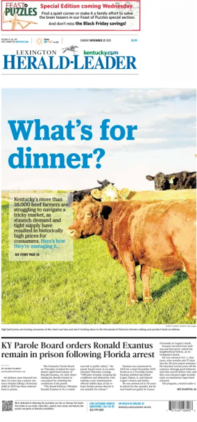 Cover of Lexington Herald-Leader (Sunday)