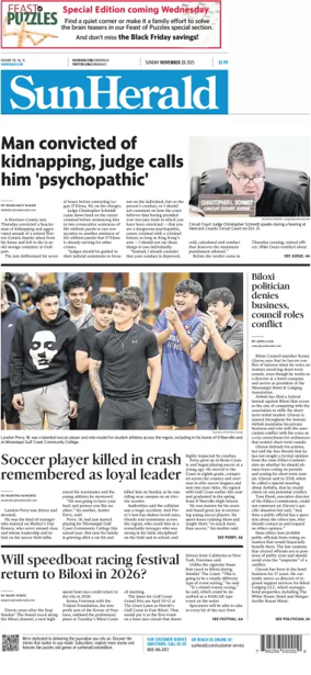 Cover of The Sun Herald (Sunday)