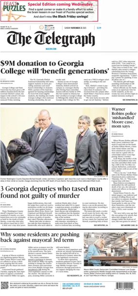 Cover of The Telegraph (Macon) (Sunday)
