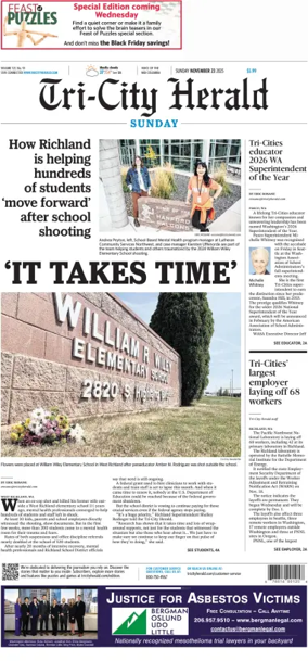 Cover of Tri-City Herald (Sunday)
