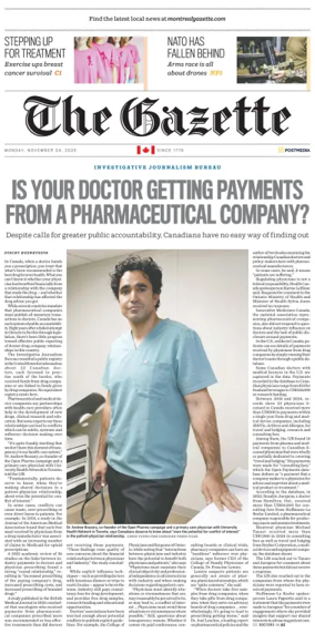 Cover of Montreal Gazette