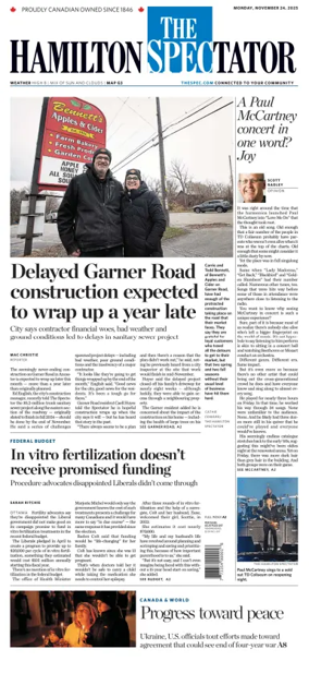Cover of The Hamilton Spectator