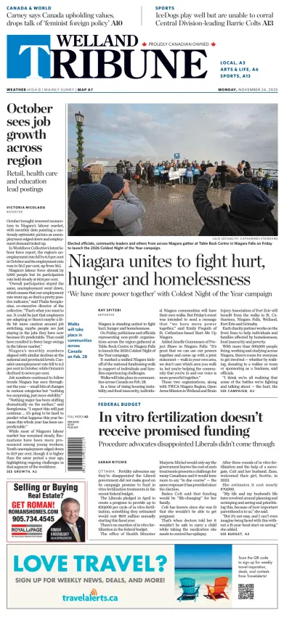 Cover of The Welland Tribune