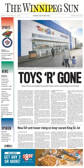 Cover of Winnipeg Sun