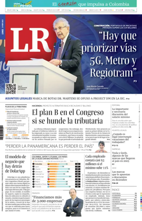 Cover of La Republica (Colombia)