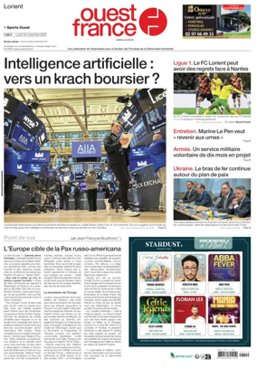 Cover of Ouest France (Lorient)