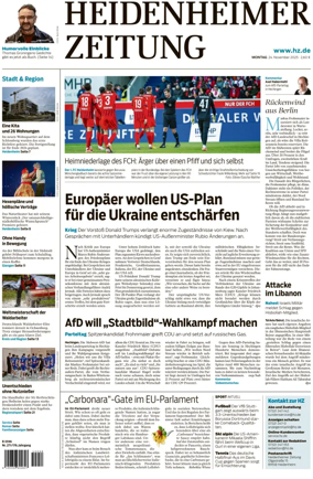 Cover of Heidenheimer Zeitung