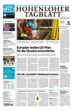 Cover of Hohenloher Tagblatt