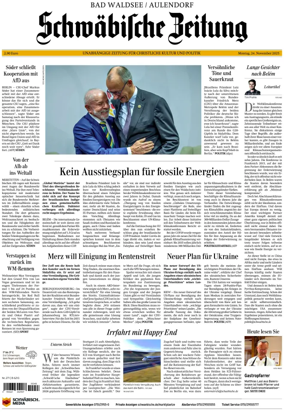 Cover of Schwaebische Zeitung (Bad Waldsee / Aulendorf)