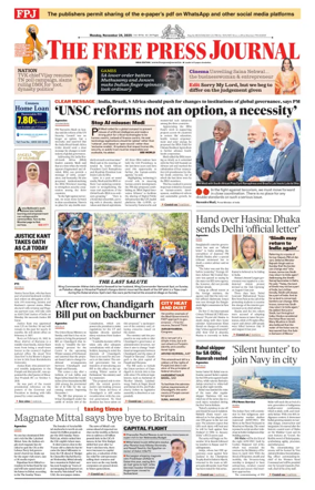 Cover of The Free Press Journal