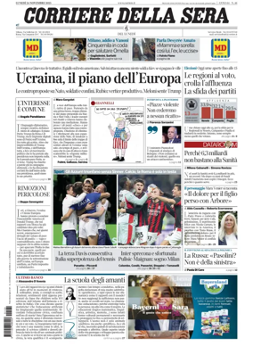 Cover of Corriere della Sera 