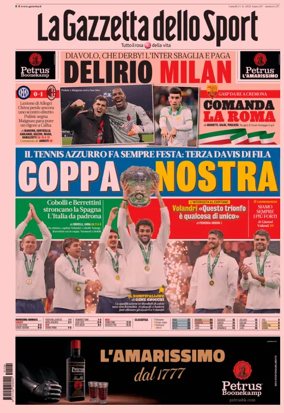 Cover of La Gazzetta dello Sport 