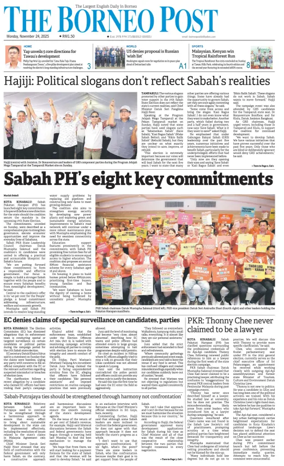 Cover of The Borneo Post (Sabah)