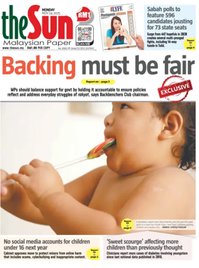 Cover of The Sun (Malaysia)