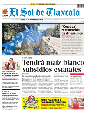 Cover of El Sol de Tlaxcala