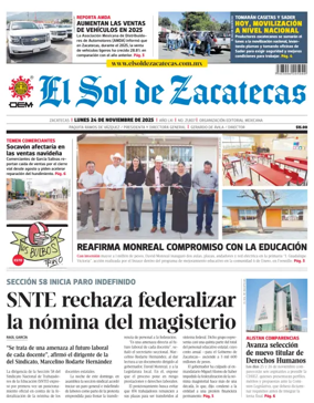 Cover of El Sol de Zacatecas