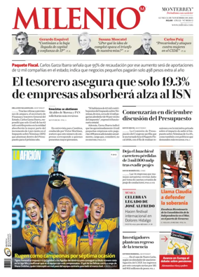 Cover of Milenio Monterrey