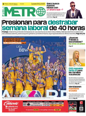 Cover of Publimetro Quintana Roo