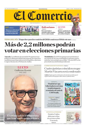 Cover of Diario El Comercio