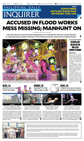 Cover of Philippine Daily Inquirer