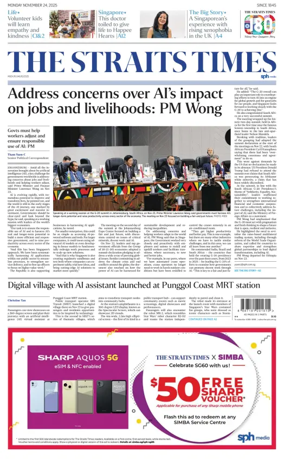 Cover of The Straits Times