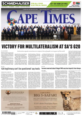 Cover of Cape Times