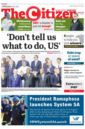 Cover of The Citizen (KZN)