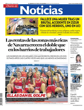 Cover of Diario de Noticias (Spain)