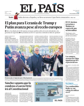 Cover of El País (Andalucía)