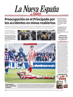 Cover of La Nueva España (Gijón)