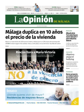 Cover of La Opinión de Málaga
