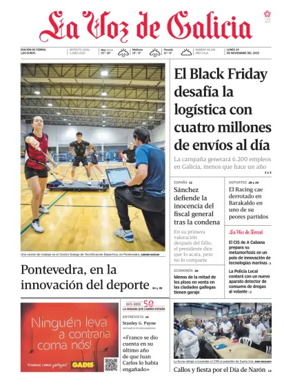 Cover of La Voz de Galicia (Ferrol)