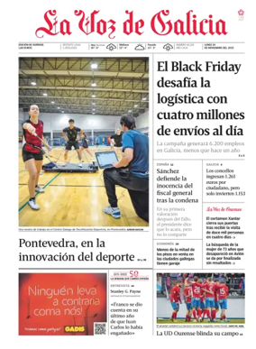 Cover of La Voz de Galicia (Ourense)