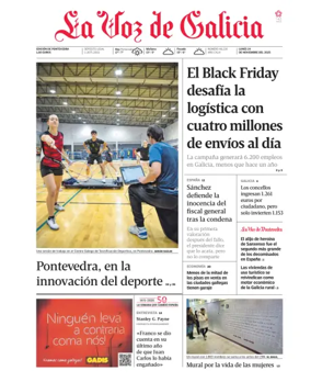 Cover of La Voz de Galicia (Pontevedra)