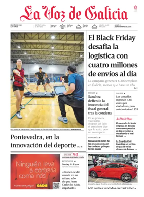 Cover of La Voz de Galicia (Vigo)