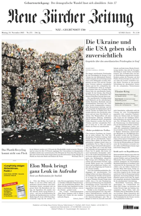 Cover of Neue Zürcher Zeitung