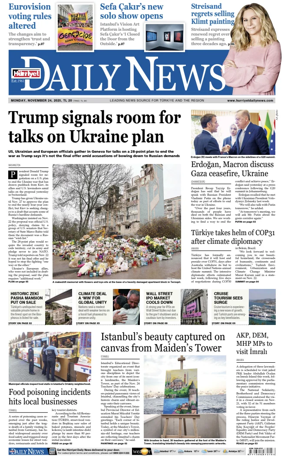 Cover of Hurriyet Daily News & Economic Review