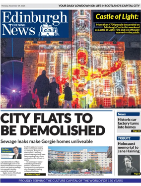 Cover of Edinburgh Evening News