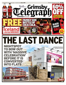 Cover of Grimsby Telegraph