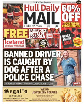 Cover of Hull Daily Mail